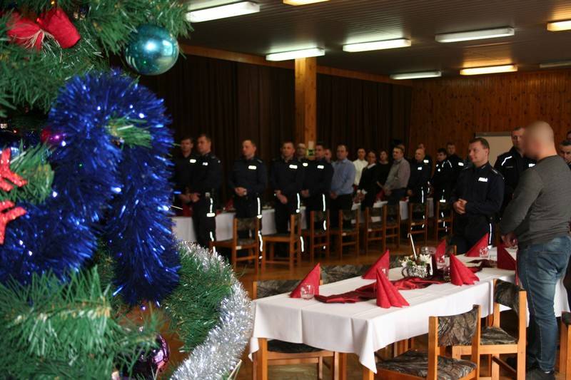 Spotkanie wigilijne w Komendzie Miejskiej Policji w Krośnie