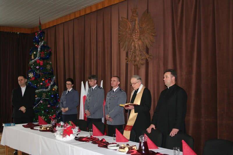 Spotkanie wigilijne w Komendzie Miejskiej Policji w Krośnie
