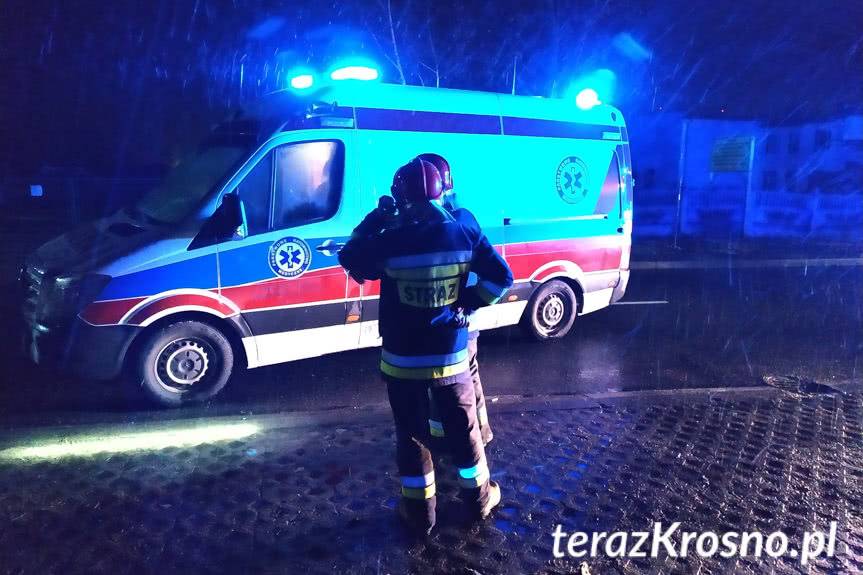 Potrącenie pieszego na Popiełuszki