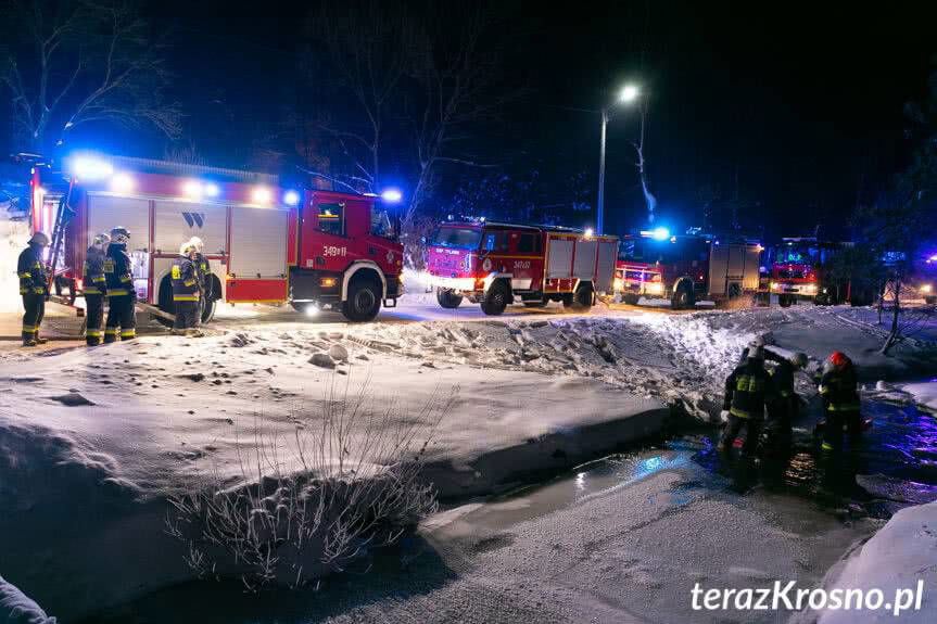 Pożar budynku gospodarczego w Mszanie