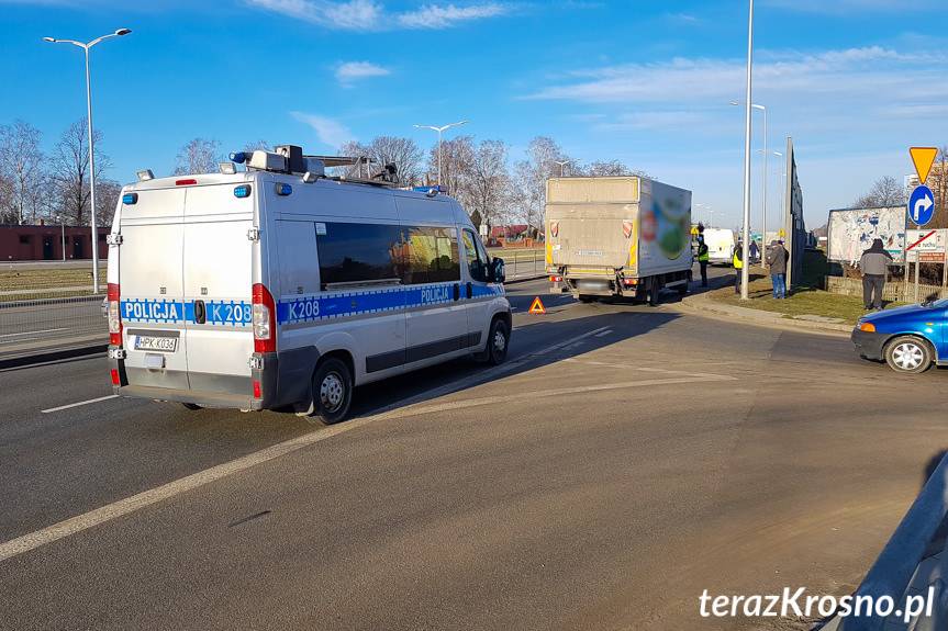 Zderzenie ciężarówek na Podkarpackiej