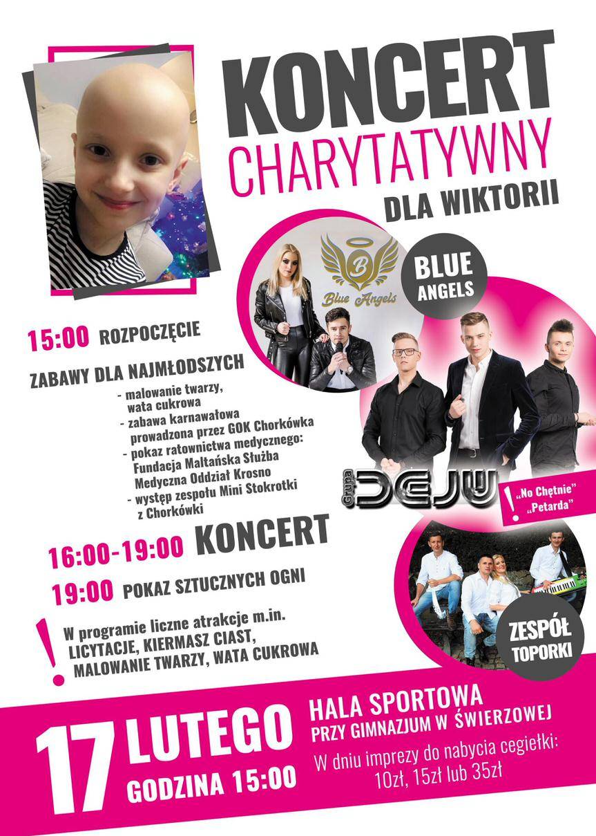 W niedzielę koncert charytatywny dla Wiktorii