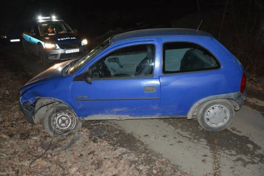 Pijany uderzył w drzewo