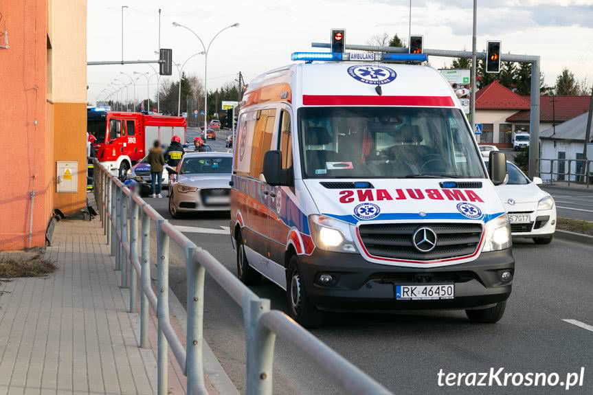 Wypadek z udziałem motocyklisty