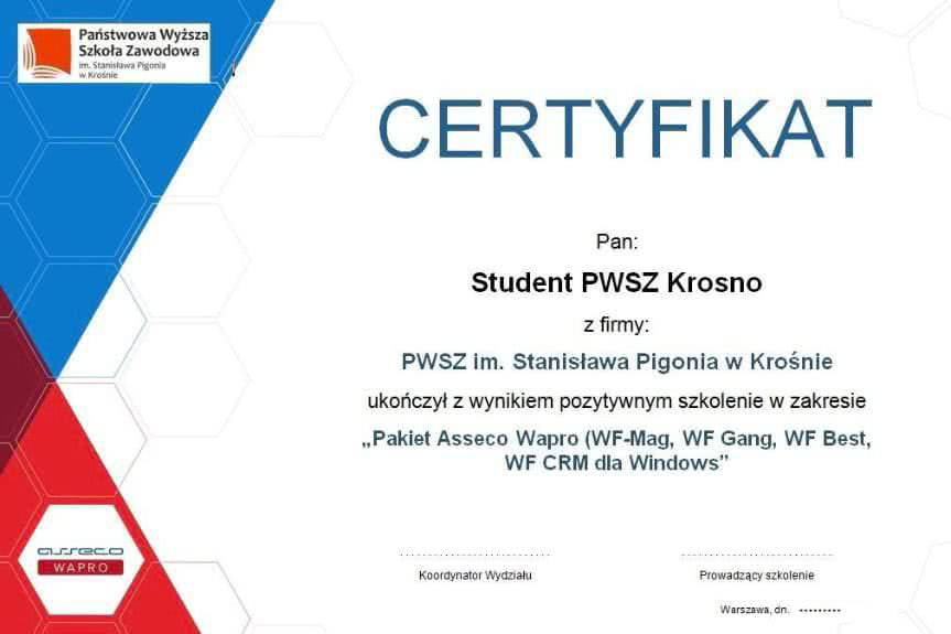 Uroczyste wręczenie certyfikatów z kursów