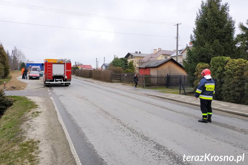 Zderzenie trzech samochodów w Korczynie