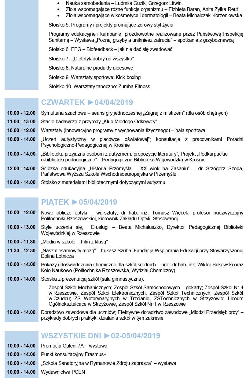 Wiosenne Spotkania Edukacyjne w Czudcu - zaproszenie