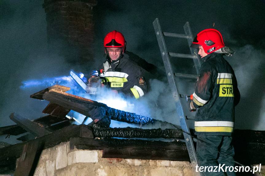 Pożar pustostanu w Podniebylu