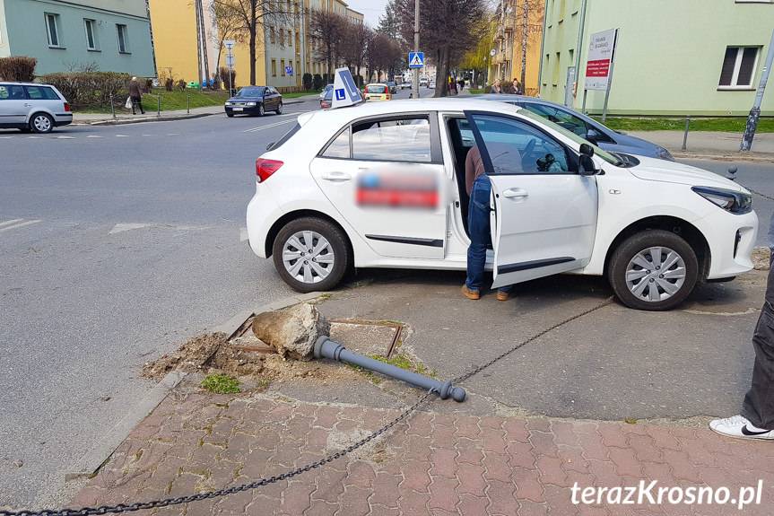 Kolizja podczas nauki jazdy