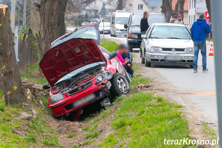 Wypadek w Cergowej, jedna osoba w szpitalu