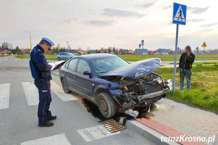 Zderzenie aut na skrzyżowaniu