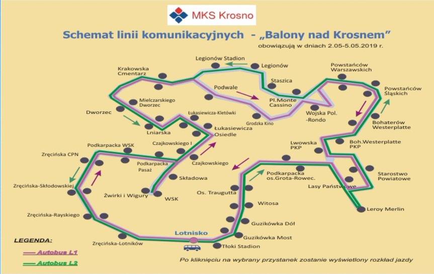 Balony nad Krosnem 2019: Dwie bezpłatne linie autobusowe