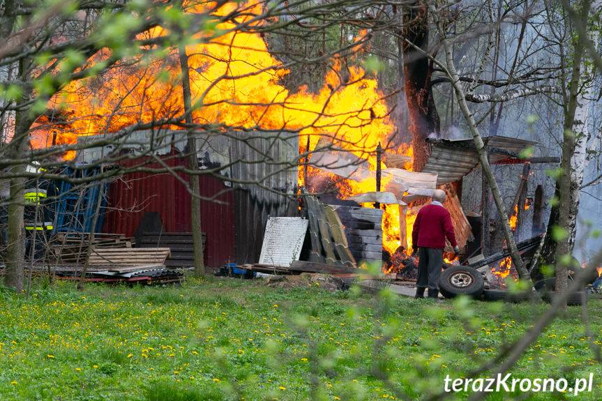 Pożar drewutni w Chorkówce