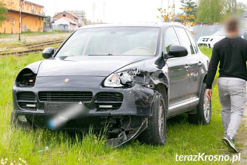 Wypadek na Okulickiego, zderzenie porsche i citroena