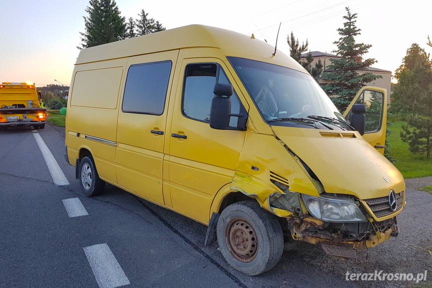 Zderzenie mercedesa i audi w Rogach