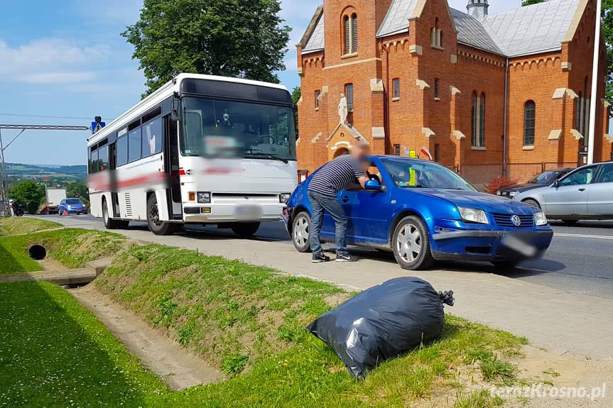 Zderzenie trzech pojazdów w Miejscu Piastowym