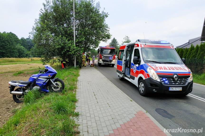 Wypadek motocyklisty na Chopina