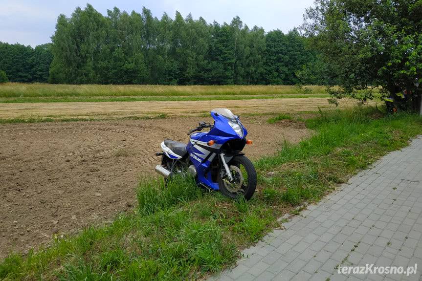 Wypadek motocyklisty na Chopina