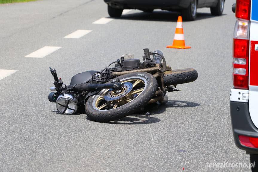 Zderzenie na DK28, motocyklista w szpitalu
