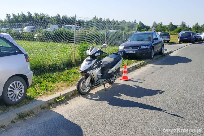 Zderzenie skutera z samochodem w Szczepańcowej