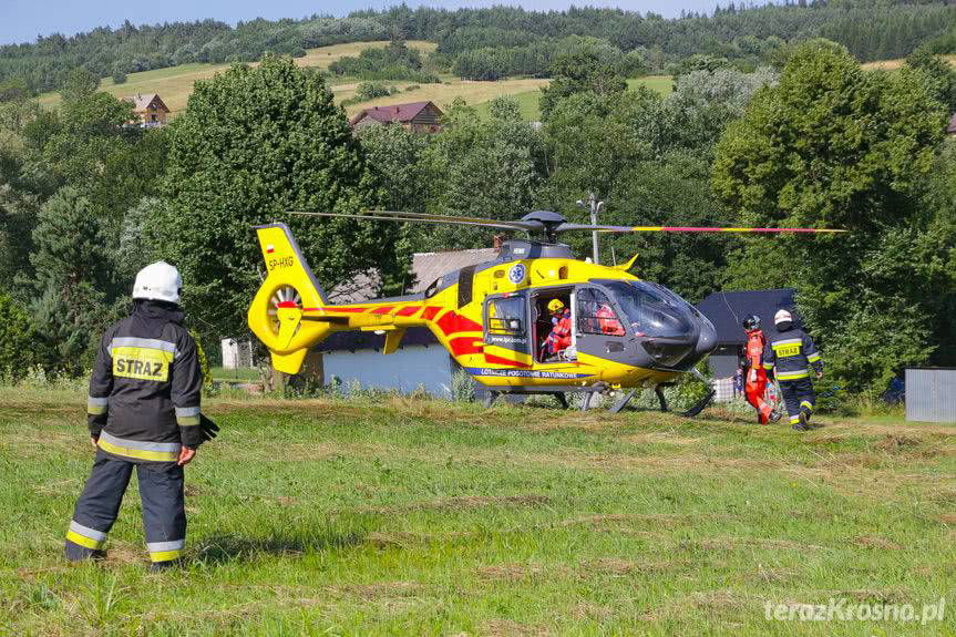 Wypadek traktorzysty w Bałuciance
