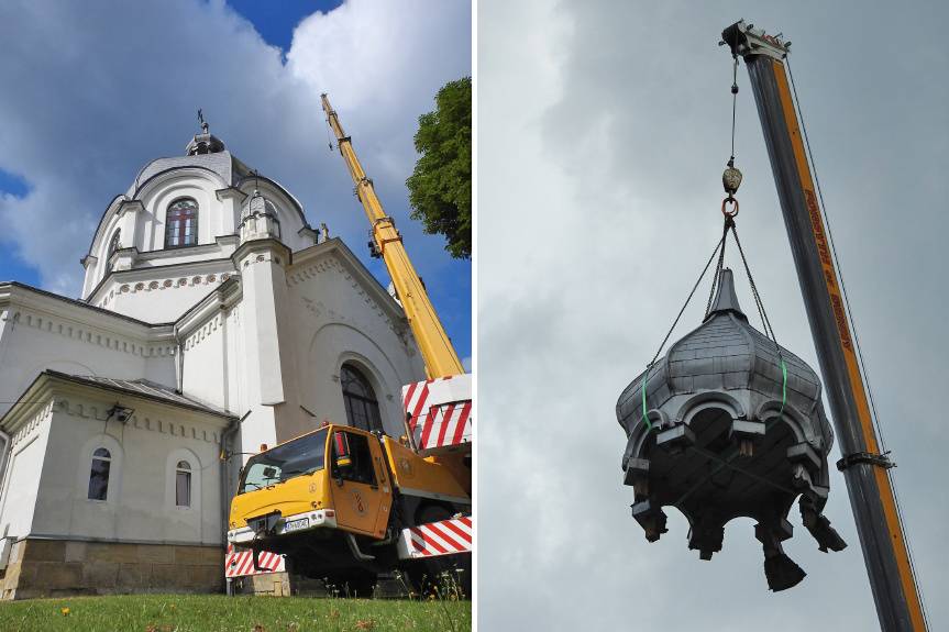 Zdjęli kopułę z krzyżem, groziła zawaleniem