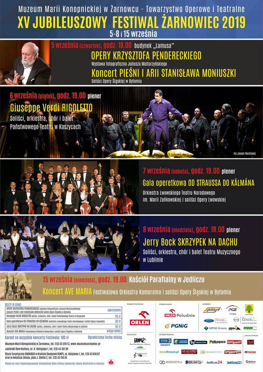 XV Jubileuszowy Festiwal Żarnowiec 2019 - Program