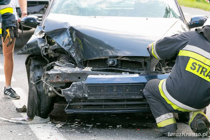 Wypadek w Zboiskach na DK19
