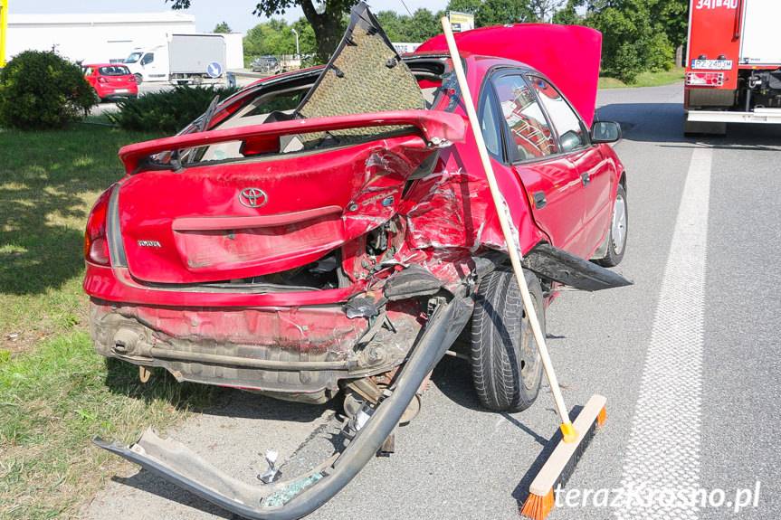 Wypadek w Krośnie, jedna osoba poszkodowana