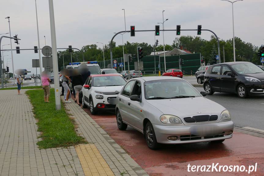 Kolizja trzech samochodów na Podkarpackiej