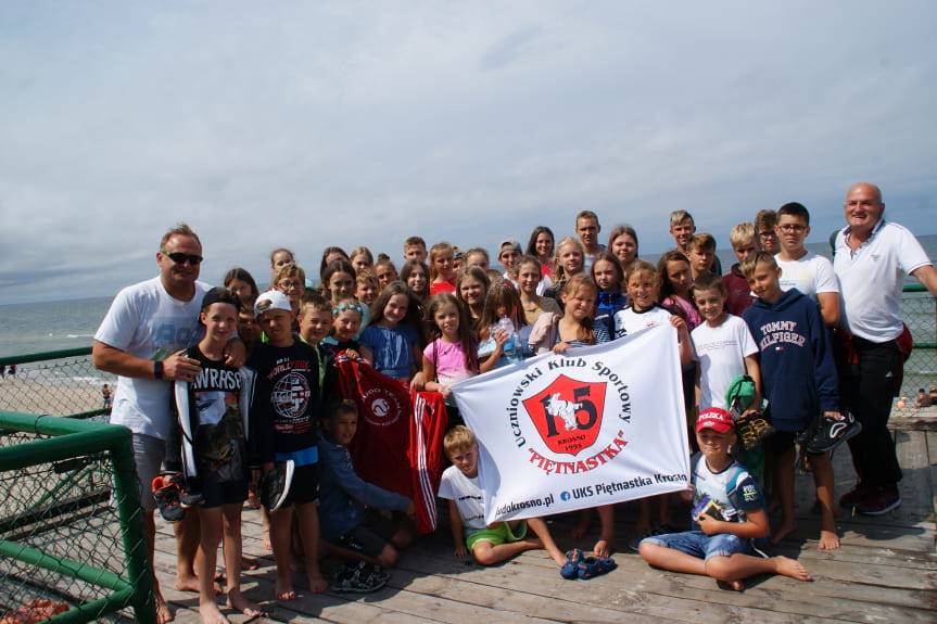 Judocy UKS 15 Krosno na obozie w Międzywodziu