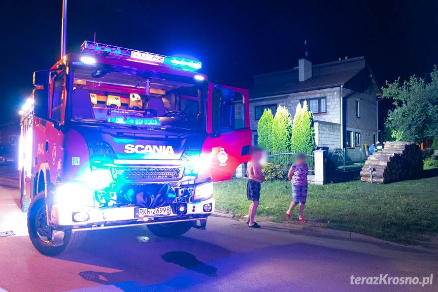 Dukla. Pożar w kotłowni domu jednorodzinnego