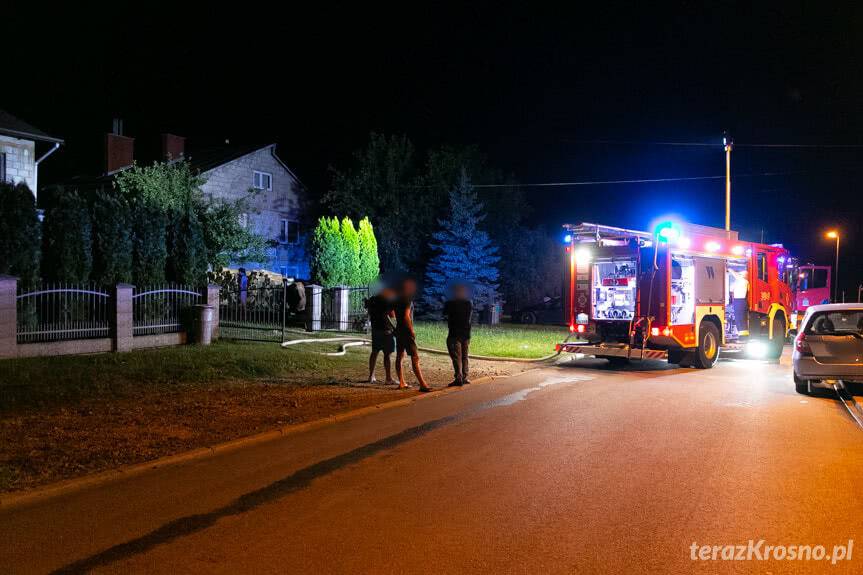 Dukla. Pożar w kotłowni domu jednorodzinnego