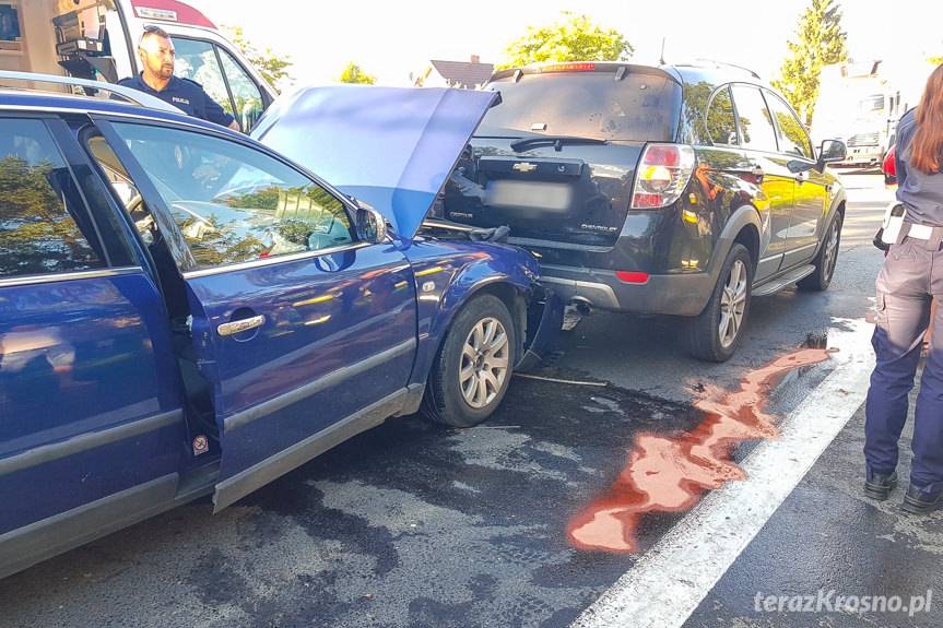 Kolizja w Łężanach na DK19