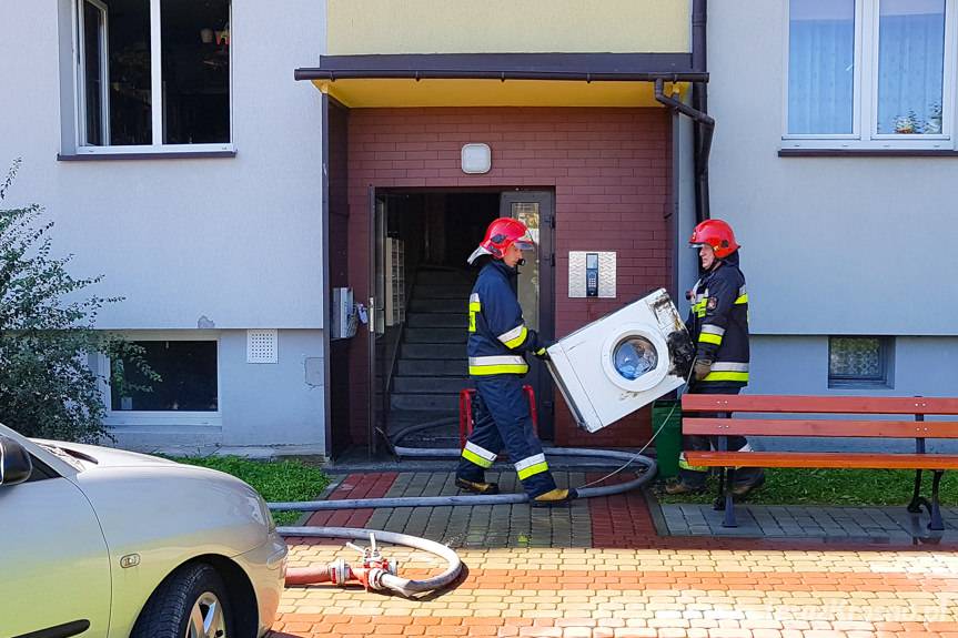 Pożar w bloku na Oficerskiej