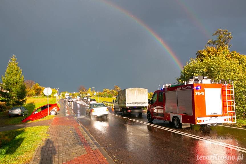 Zderzenie iveco i seata w Woli Komborskiej