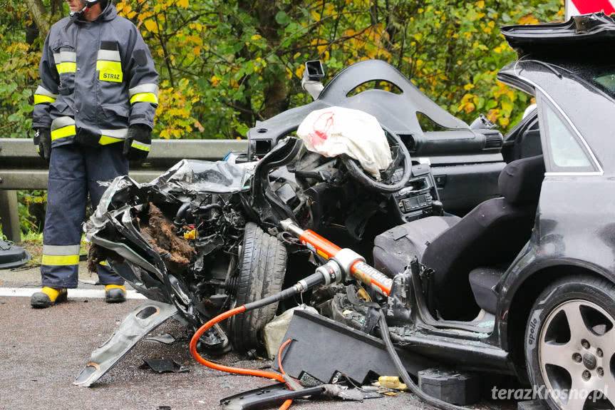 Wypadek w Komborni, zderzenie dwóch pojazdów