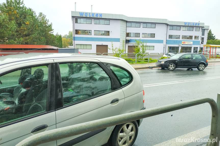 Zderzenie volkswagena i renault w Krośnie