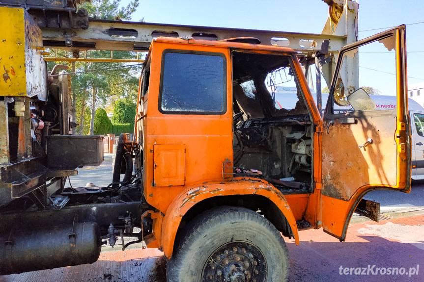 Pożar stara - wiertnicy na Bieszczadzkiej