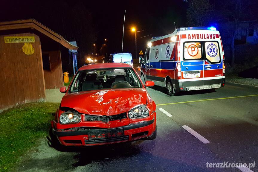 Zderzenie fiata i volkswagena w Czarnorzekach