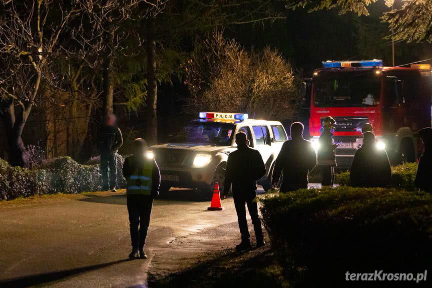 Uderzył w słup linii energetycznej