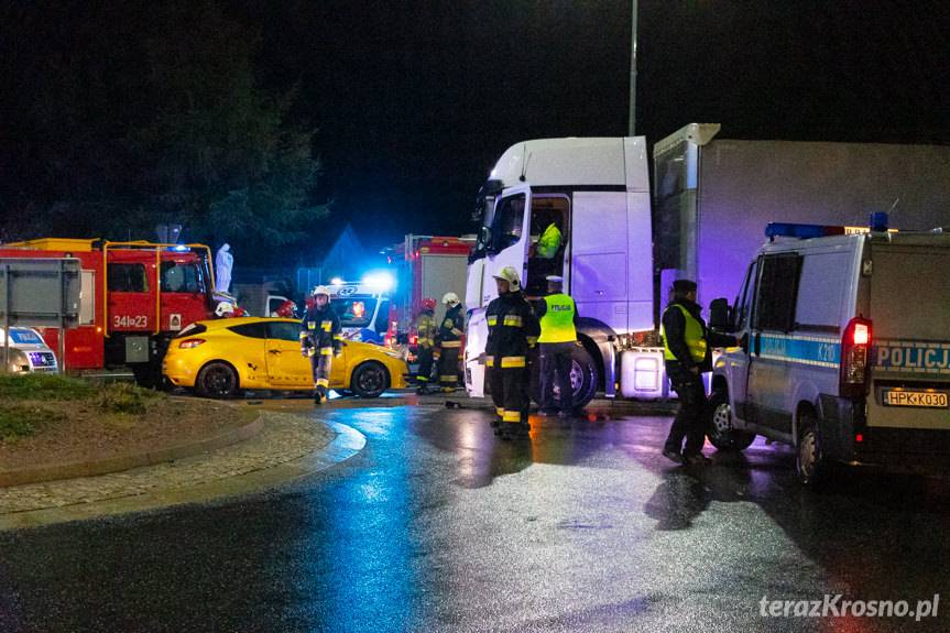 Wypadek na rondzie w Miejscu Piastowym