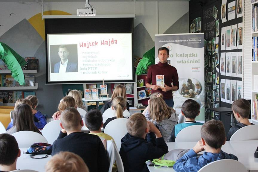 Wojciech Wajda w Krośnieńskiej Bibliotece Publicznej