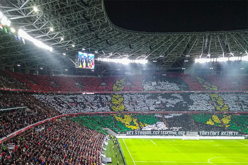 Krzesła z Krosna na węgierskim stadionie narodowym