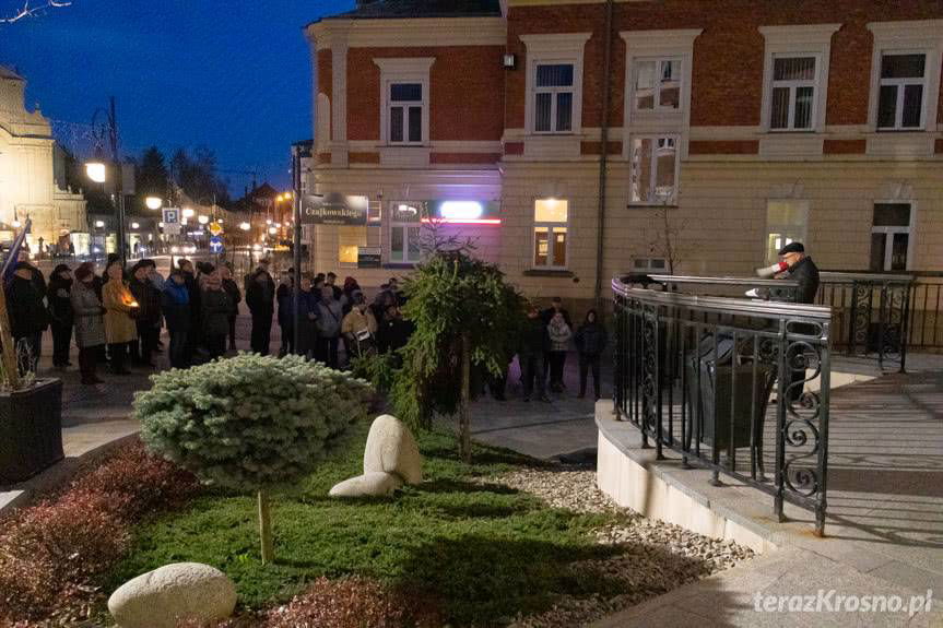 Protest przed sądem w Krośnie