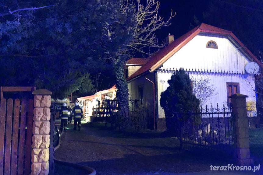 Pożar w drewnianym domu w Iwoniczu