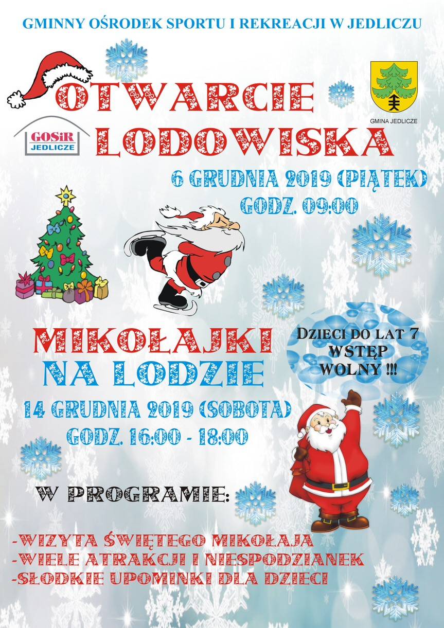 W piątek otwarcie lodowiska w Jedliczu
