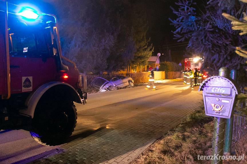 Wypadek we Wrocance, zderzenie dwóch samochodów