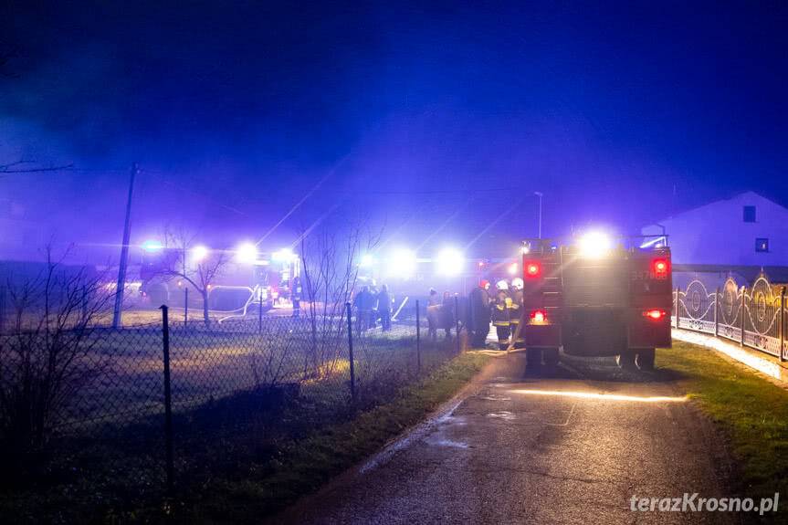 Pożar budynku gospodarczego w Jedliczu