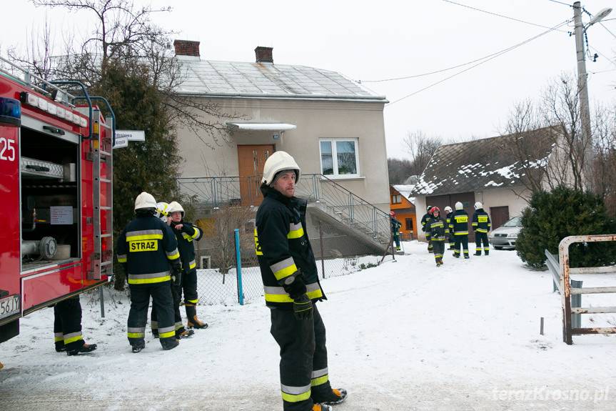 Pożar w pomieszczeniu kotłowni